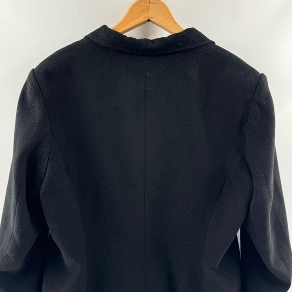 Cicada Black Pea Coat Trench Coat 2000s Style XXL with Front Pockets - Picture 4 of 7